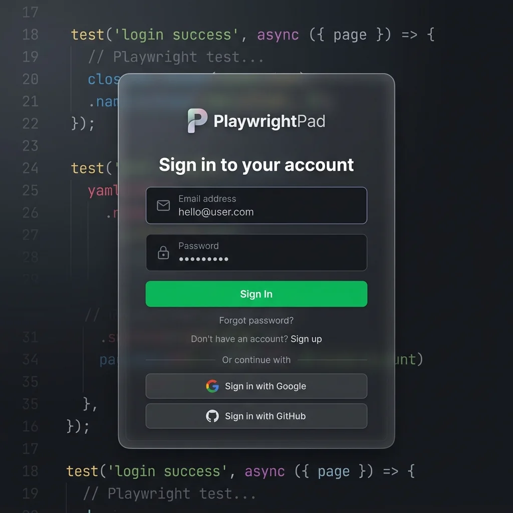 Live Preview Login mockup